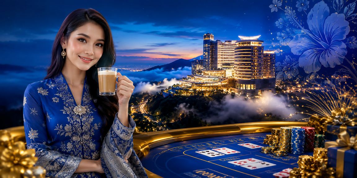 Suasana permainan meja kasino di Genting Highlands bergaya Malaysia