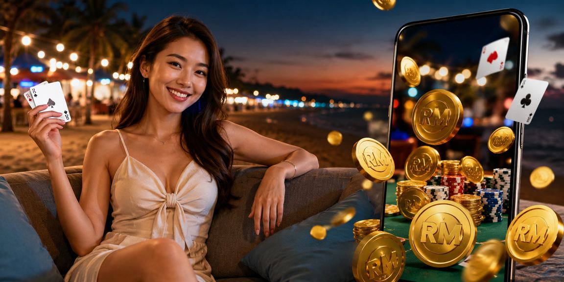 Permainan poker dalam talian dengan tema Malaysia di Langkawi
